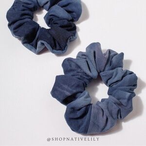 Umgee Tie Dye Scrunchie Hair Tie Navy Blue Jersey Soft Elastic OS NWT